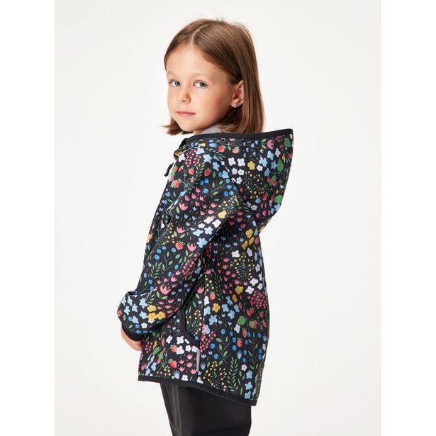 Unuo, Dětská softshellová bunda s fleecem Basic, Černá, Zahrada