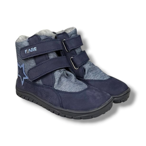 Dětské barefoot zimní boty FARE BARE modré