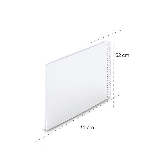 Hama album klasické spirálové FINE ART 36x32 cm, 50 stran, bílá, bílé listy