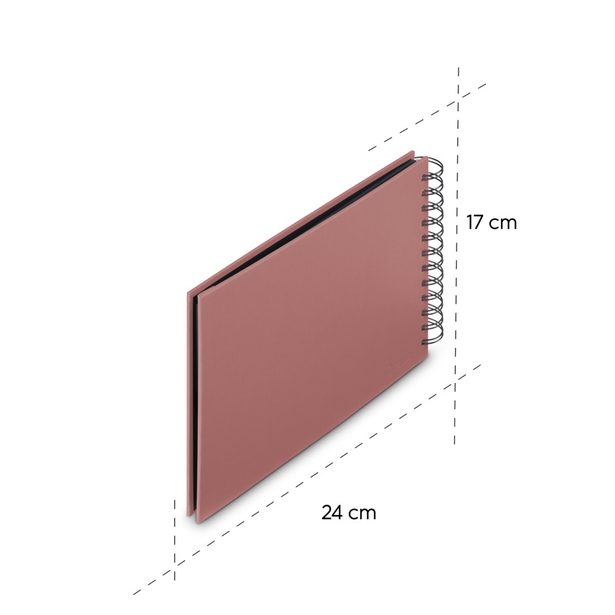 Hama album klasické spirálové FINE ART 24x17 cm, 50 stran, terra, černé listy