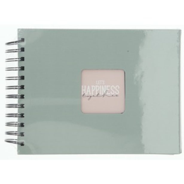 Hama album klasické spirálové FINE ART 24x17 cm, 50 stran, sage, černé listy