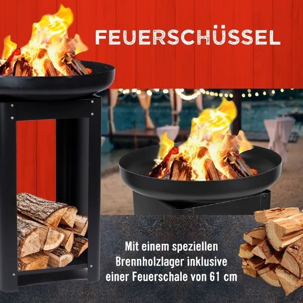EDCO Přenosné zahradní ohniště s grilem a stojanem TEPPANYAKI ED-229074