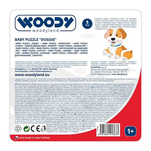 WOODY Puzzle Baby - pejsek