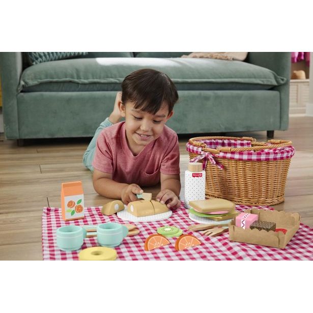 FP PIKNIKOVÝ KOŠ S DŘEVĚNÝMI DOBROTAMI