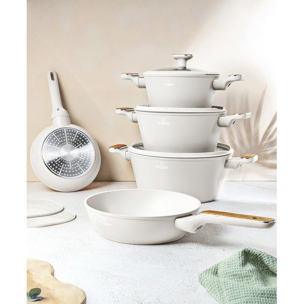 BERLINGERHAUS Sada nádobí s titanovým povrchem 10 ks Sahara Nordic Collection BH-8324