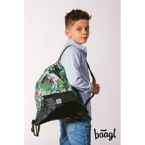 BAAGL ŠKOLNÍ SET 3 Shelly Dinosaurus: aktovka, penál a sáček