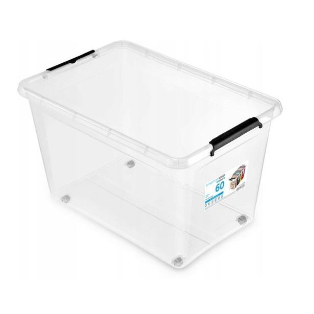 box 60,0l SIMPLE-1732, 58x39x35cm, koleč.,transp.plast