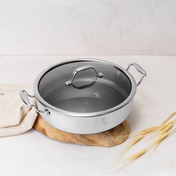 BERLINGERHAUS Kastrol nerezový s nepřilnavým povrchem a poklicí 28 cm Eternal Collection BH-8515