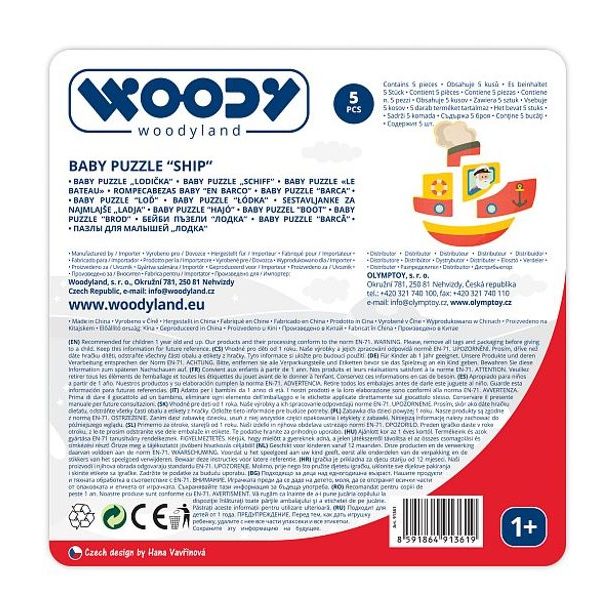 WOODY Puzzle Baby - lodička