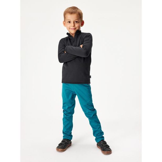 Unuo, Dětské softshellové kalhoty s fleecem pružné Sporty, Kobaltová