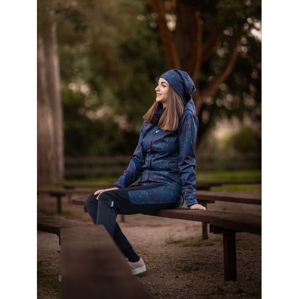 Unuo, Dámská softshellová bunda s fleecem pružná Alba, Temná mandala