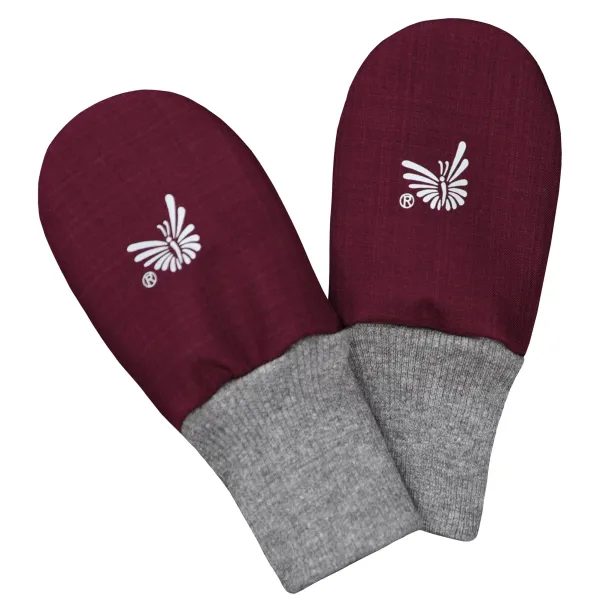 ESITO Zimní bezpalcové rukavice softshell s beránkem Fuchsie - fuchsiová