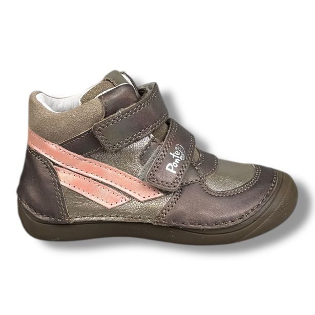 Dětské kožené boty, Ponte20 - Hnědá