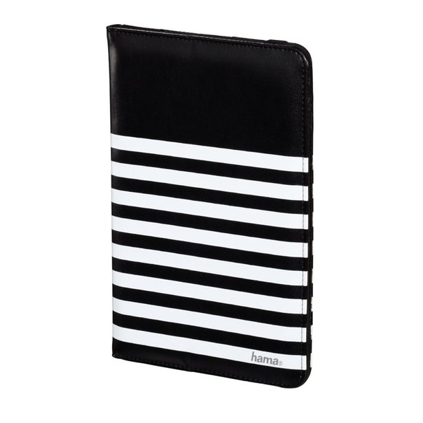 Hama Stripes puzdro na tablet do 20,3 cm (8"), čierne s bielym prúžkami