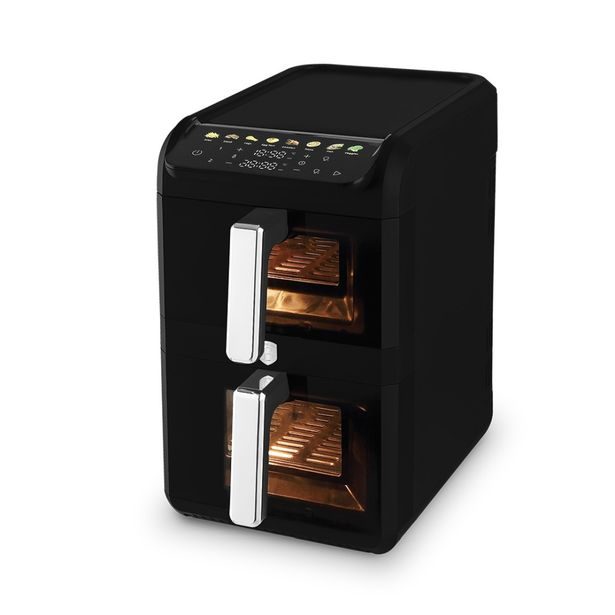BERLINGERHAUS Horkovzdušná fritéza digitální dvojitá 4+6 l Matte Black Collection BH-9926
