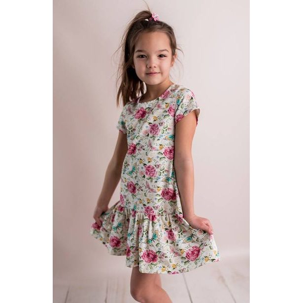 Dětské šaty Lily Grey s růžičkami