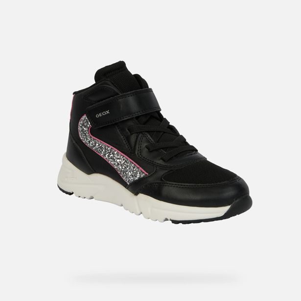 Černé dívčí tenisky Geox Loftus