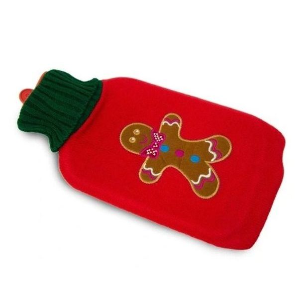 termofor 2,0l, obal PERNÍČEK, červený plyš