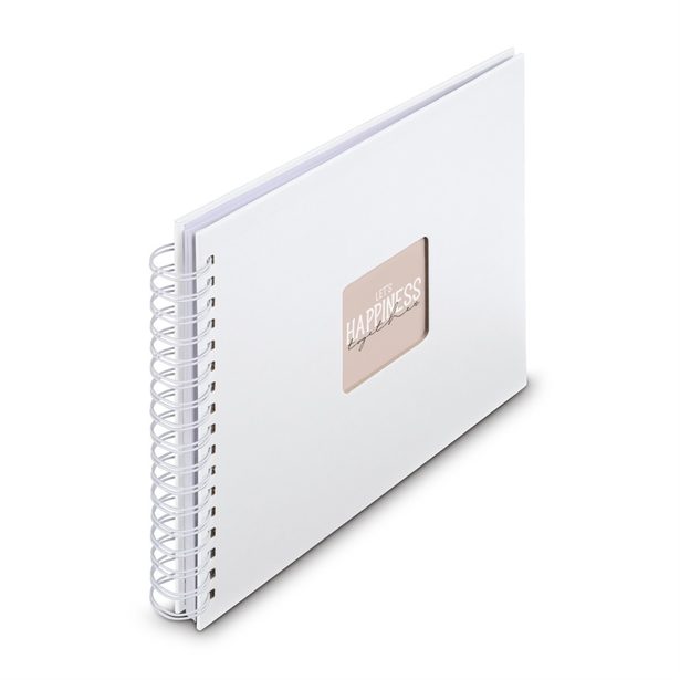 Hama album klasické spirálové FINE ART 28x24 cm, 50 stran, bílá, bílé listy