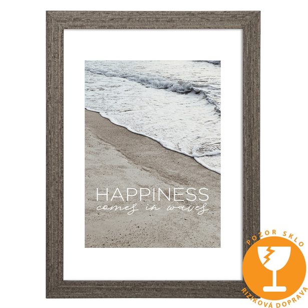 Hama rámeček dřevěný WAVES, taupe, 40x50 cm