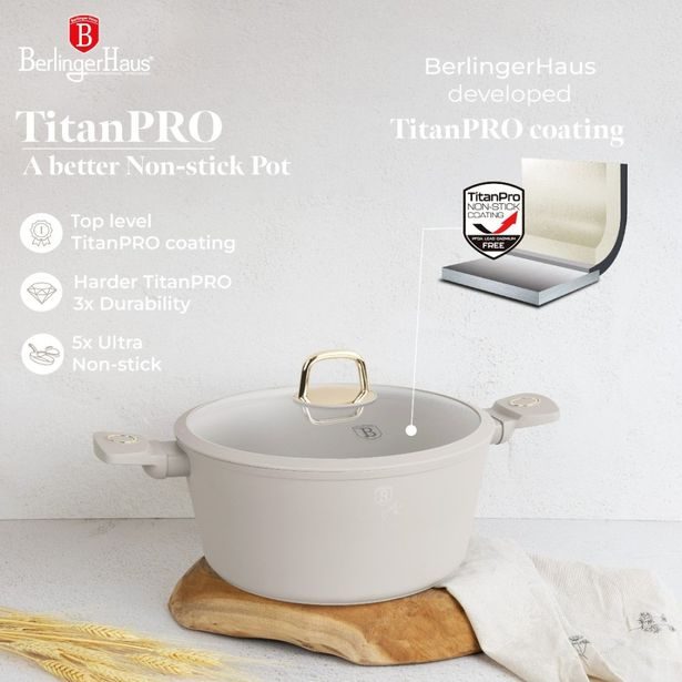 BERLINGERHAUS Sada nádobí s titanovým povrchem 15 ks Sahara Collection BH-8081