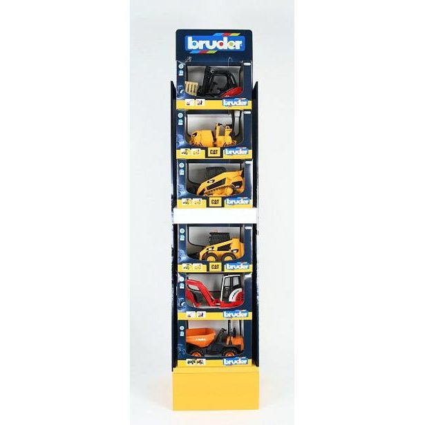 BRUDER Display - stavební auta malá, 6 x 2 ks