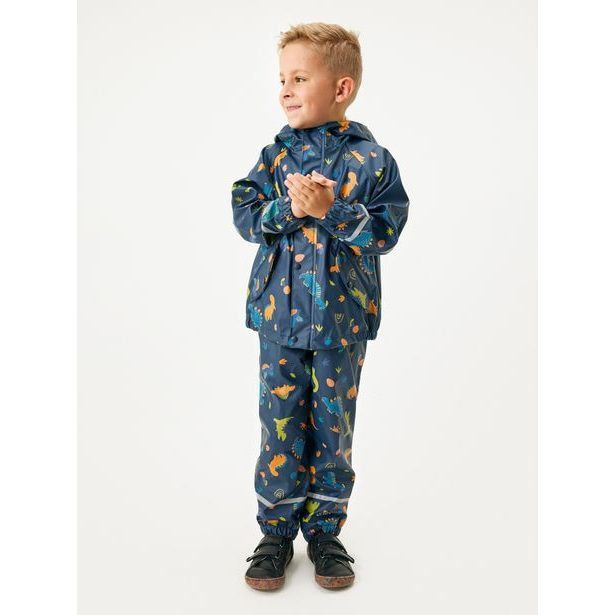 Unuo Dětské nepromokavé kalhoty s fleecem, Dinosauři