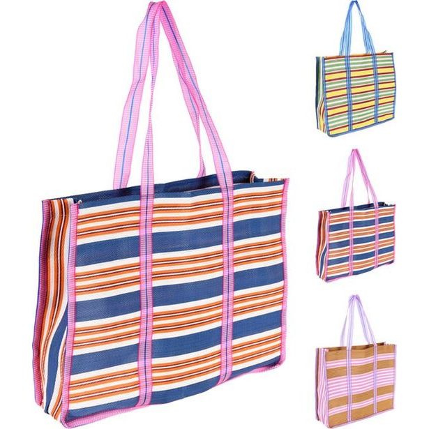 taška 25l, 47x14x39cm, pláž., 3 barvy, umyv.textil