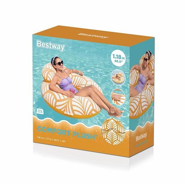 Bestway Nafukovací kruh Comfort Plush Deluxe, 118x117 cm