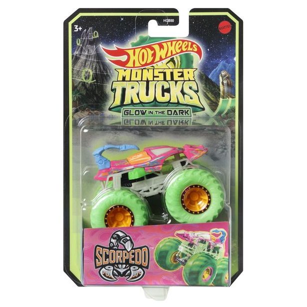 HW MONSTER TRUCKS SVÍTÍCÍ VE TMĚ ASST