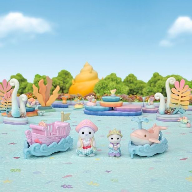 Sylvanian family Mořská vozítka a baby figurky v zábavném parku