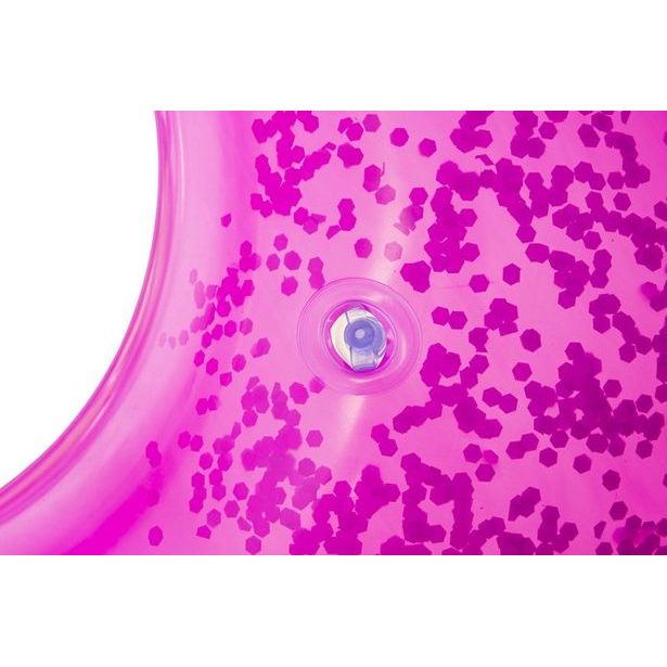 Nafukovací kruh se třpytkami - mix 2 druhy (srdce,hvězda), průměr 91cm