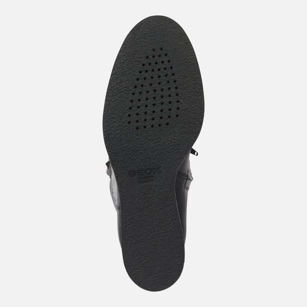 Černé dámské kozačky Geox Wedge