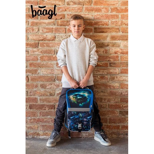 BAAGL SET 5 Zippy Závodní auto: aktovka, penál, sáček, zástěra, peněženka