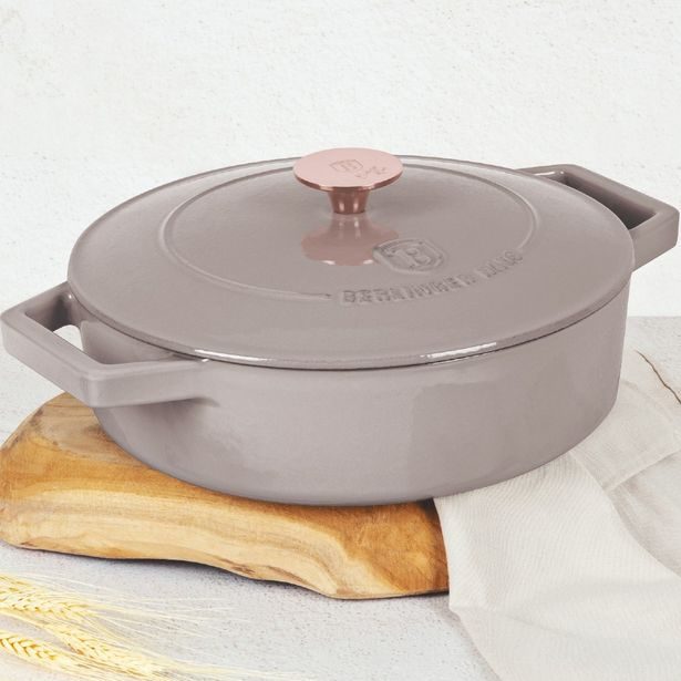 BERLINGERHAUS Pekáč litinový s poklicí 26 cm Taupe Collection BH-6527