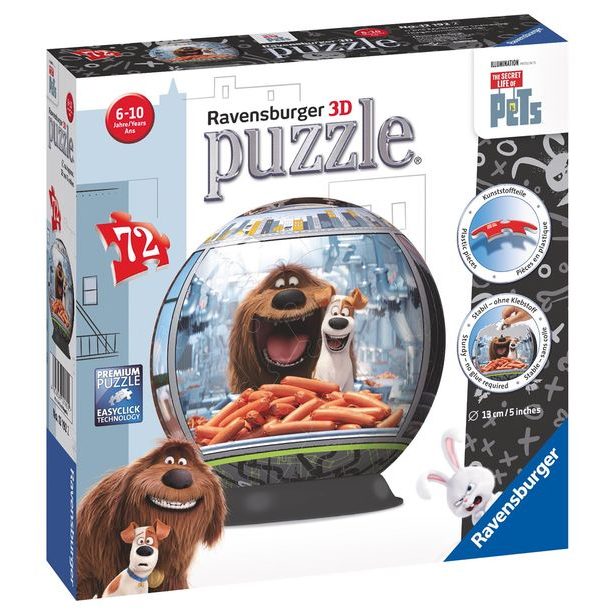 Tajný život mazlíčků puzzleball 72 dílků