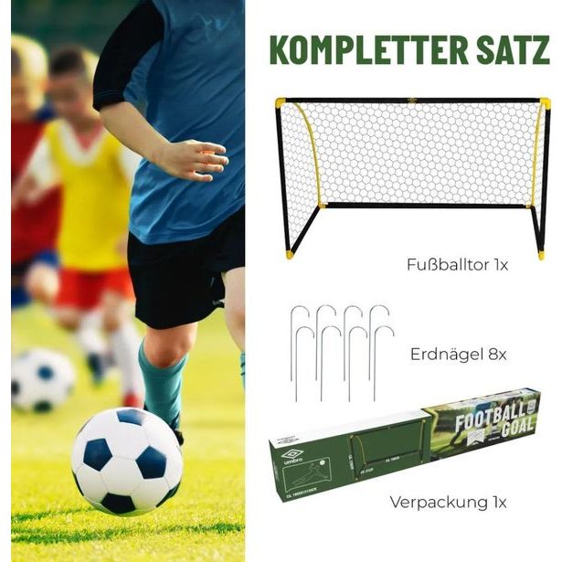 UMBRO Fotbalová branka přenosná UMBRO 180x90x120cm ED-226898
