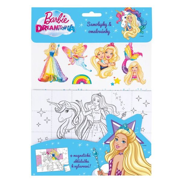 BARBIE DREAMTOPIA – Magnetky, omalovánky, samolepky Baagl