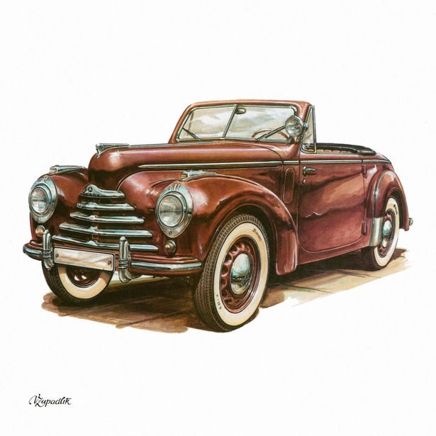 NOTIQUE Poznámkový kalendář Classic Cars – Václav Zapadlík, 2026, 30 x 30 cm