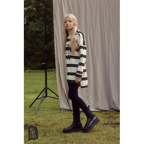 Dívčí žebrované legíny černé