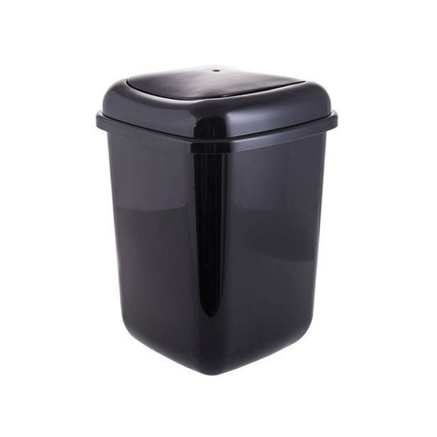koš odp.28l QUATRO černý,rovný výklop