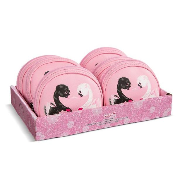 NICI NICI penál Love Labuť s kroužkem na klíče, Display GREEN