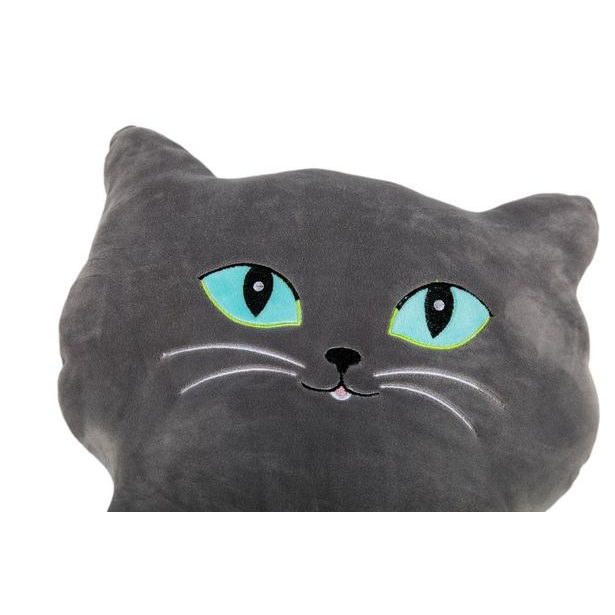 KOČKA VELKÉ OČI šedá 53 cm