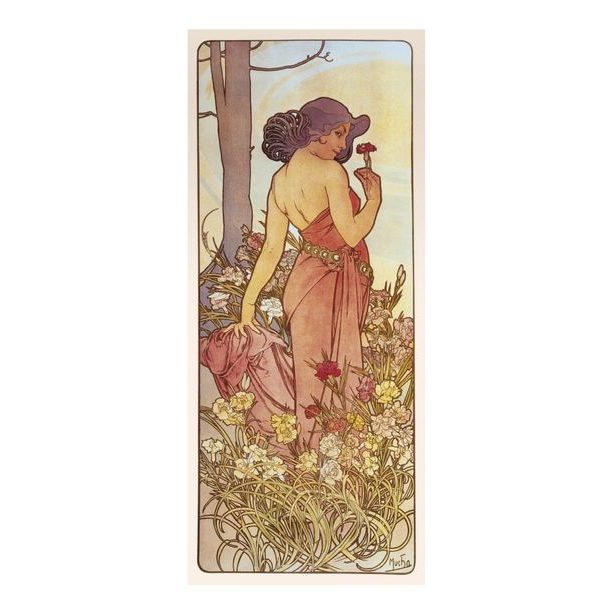 Pohled Alfons Mucha – Carnation, dlouhý Baagl