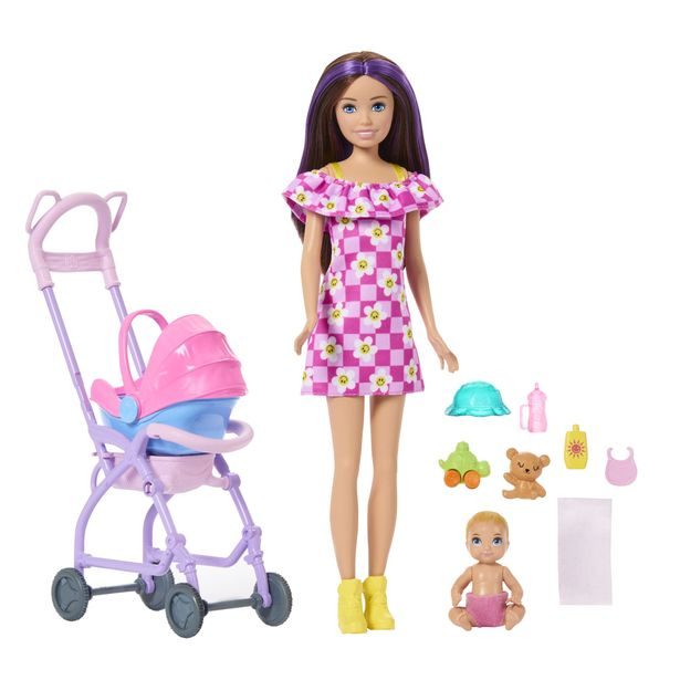 Barbie SKIPPER BABYSITTER chůvá s kočárkem