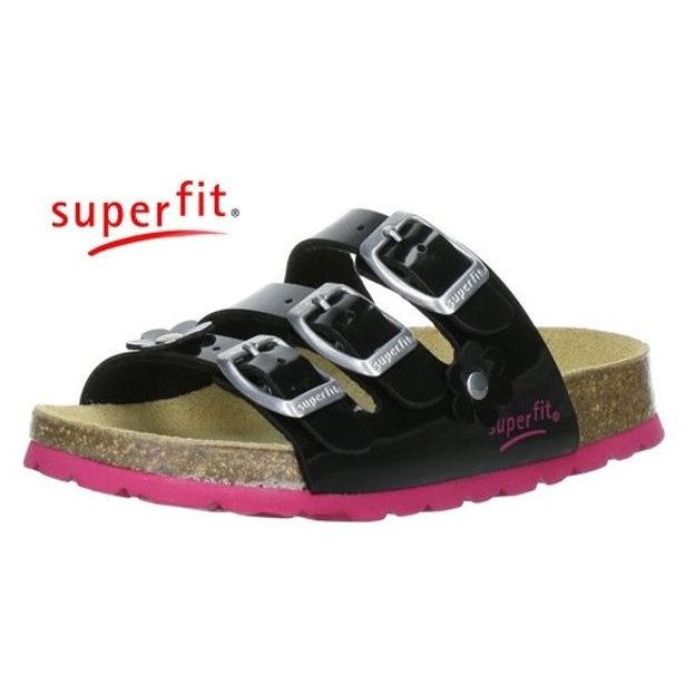 Domácí obuv Superfit 8-00125-00 FUSSBETTPANTOFFEL Schwarz