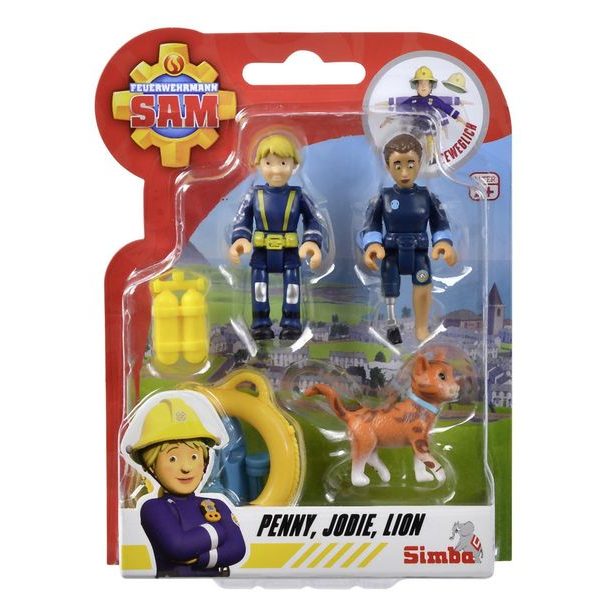 Požárník Sam 2 Figurky a zvířátko, 4 druhy