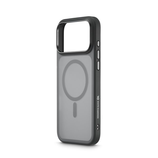 White Diamonds Hybrid Case, kryt pro Apple iPhone 17 Pro Max, magnetický, matný, poloprůhledný černý