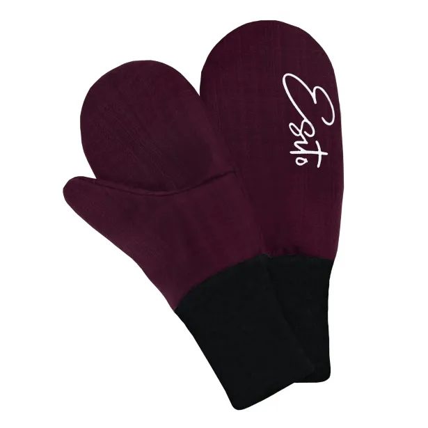 ESITO Zimní palcové rukavice softshell s beránkem Fuchsie - fuchsiová