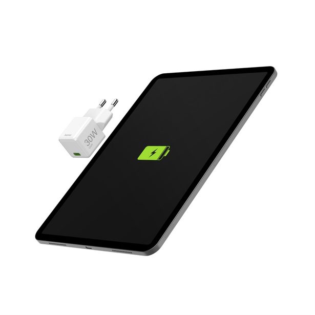 Hama rychlá USB nabíječka, USB-C PD/QC 30 W, super-mini